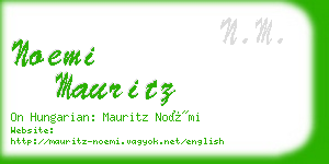noemi mauritz business card